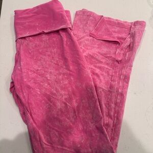 VS Pink fold over waist split flare leggings